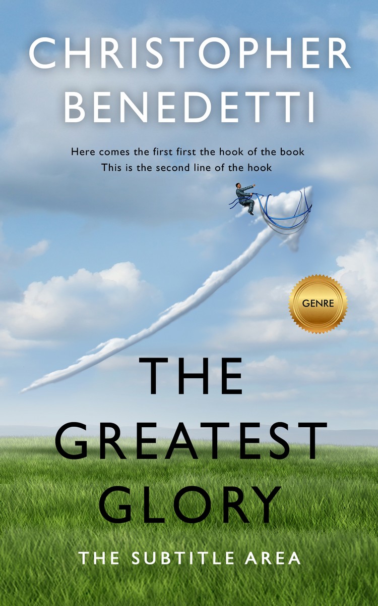 2D view of Premade Self-Improvement & Self-Help Book Cover - Rock Blue