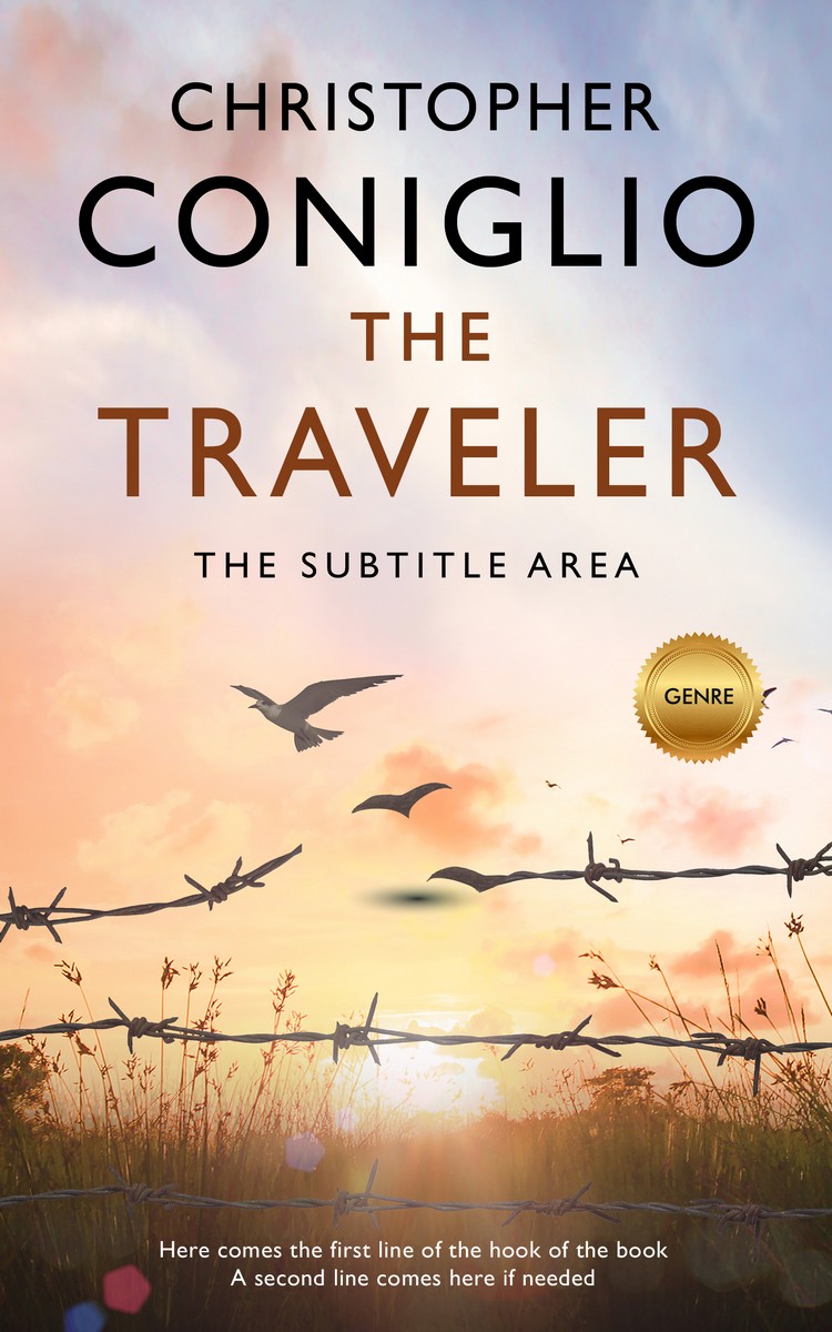 2D view of Premade Abstract Book Cover - Bone