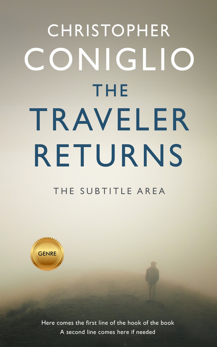 2D view of Premade Mystery & Thriller & Suspense Book Cover - Foggy Gray