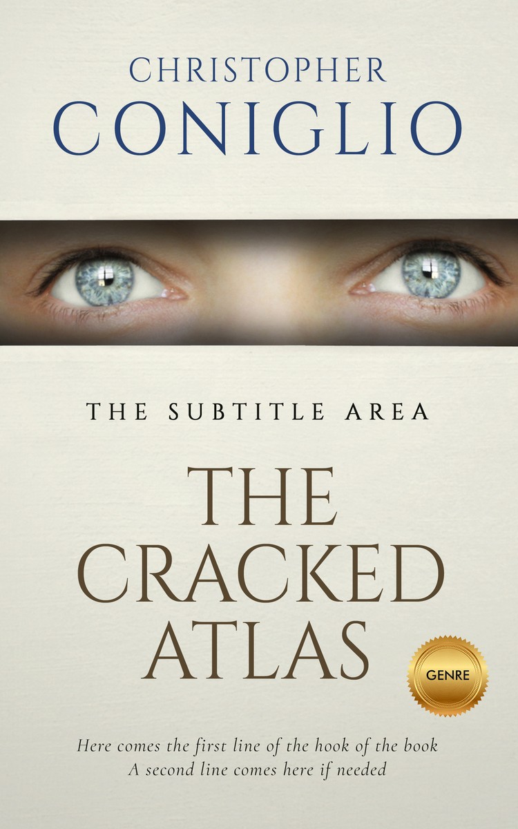 2D view of Premade Abstract Book Cover - Moon Mist