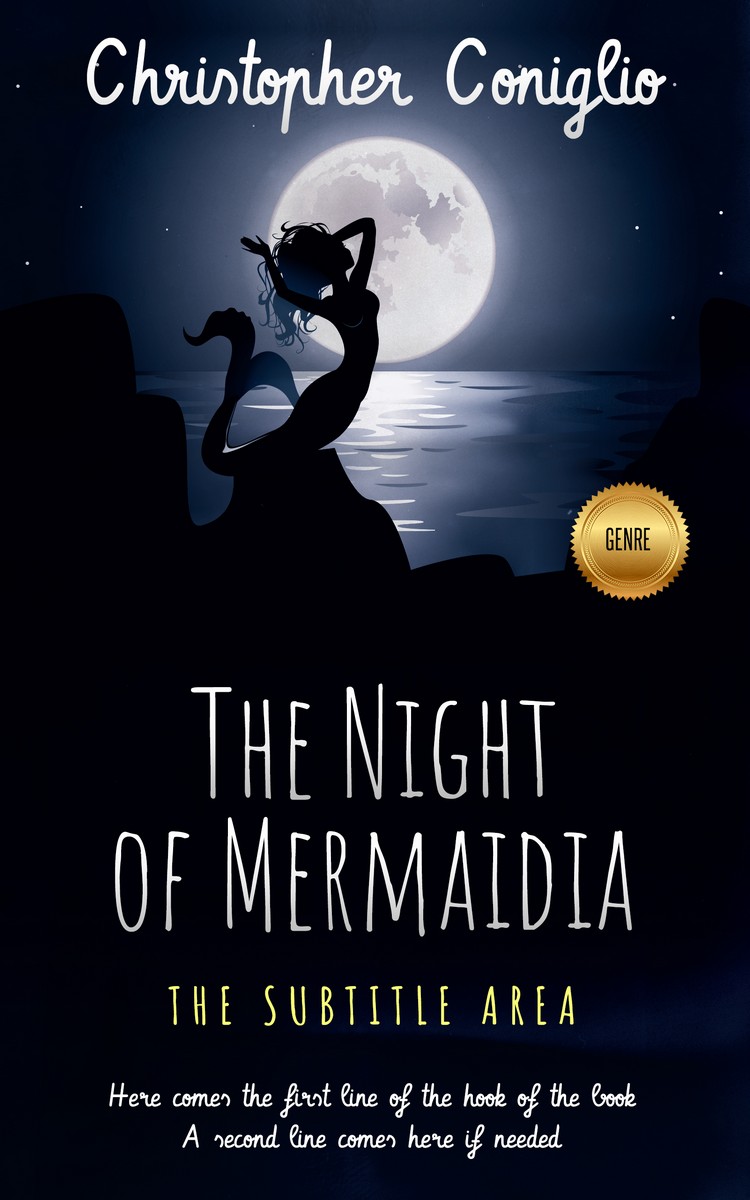 2D view of Premade Fantasy Book Cover - Ebony