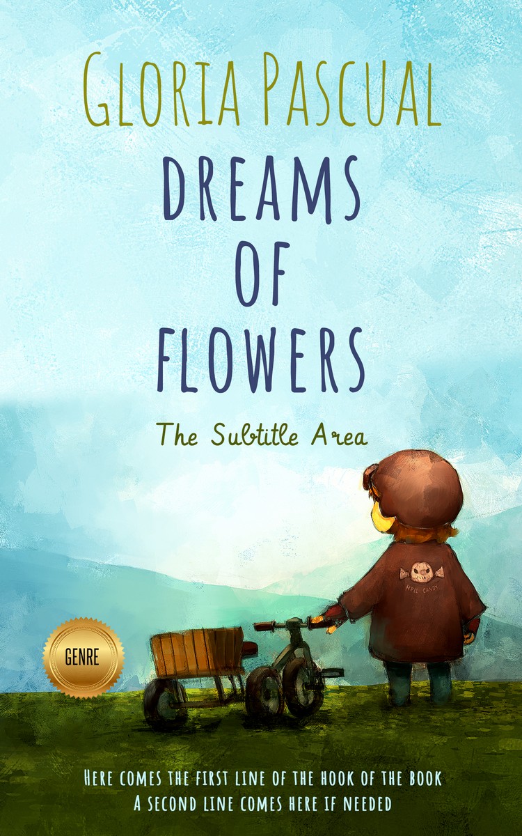 2D view of Premade Children's Book Cover - Thatch Green