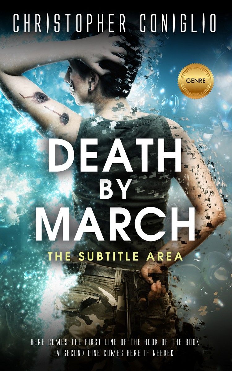 2D view of Premade Science Fiction Book Cover - Outer Space