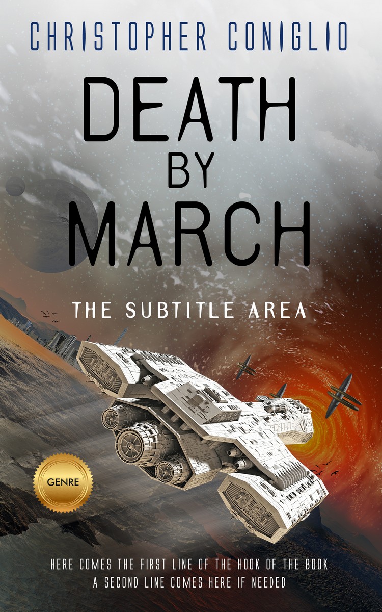 2D view of Premade Science Fiction Book Cover - Pine Cone