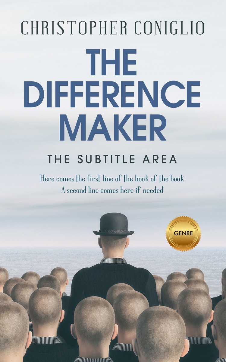 2D view of Premade Self-Improvement & Self-Help Book Cover - Iron