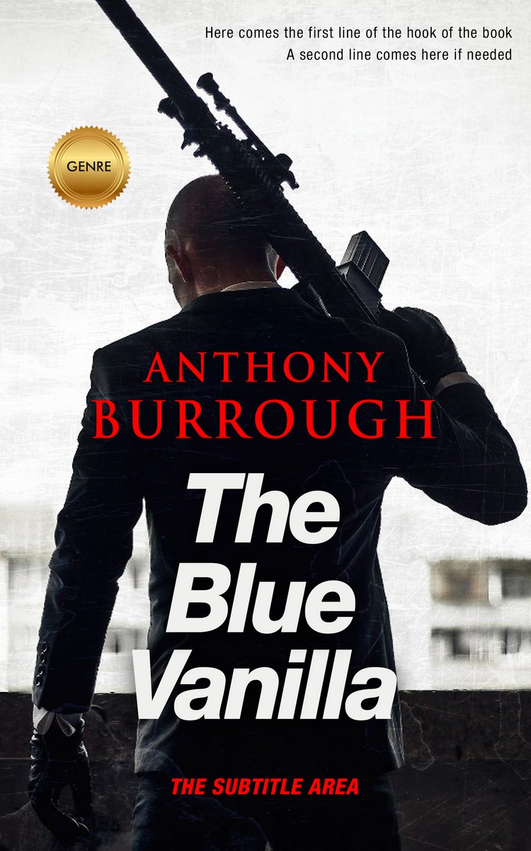 2D view of Premade Action & Adventure Book Cover - Woodsmoke