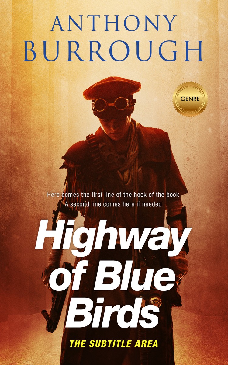 2D view of Premade Mystery & Thriller & Suspense Book Cover - Harvest Gold