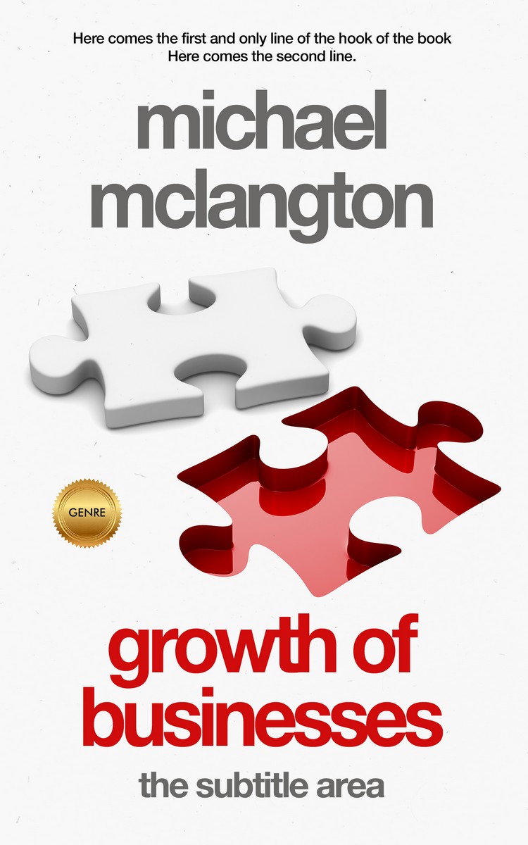 2D view of Premade Business Book Cover - Hint Of Red