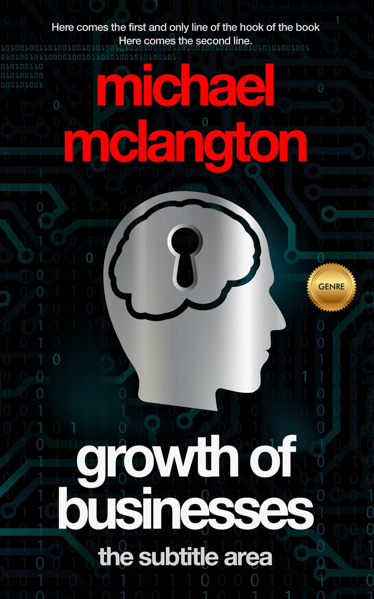 2D view of Premade Business Book Cover - Black Bean