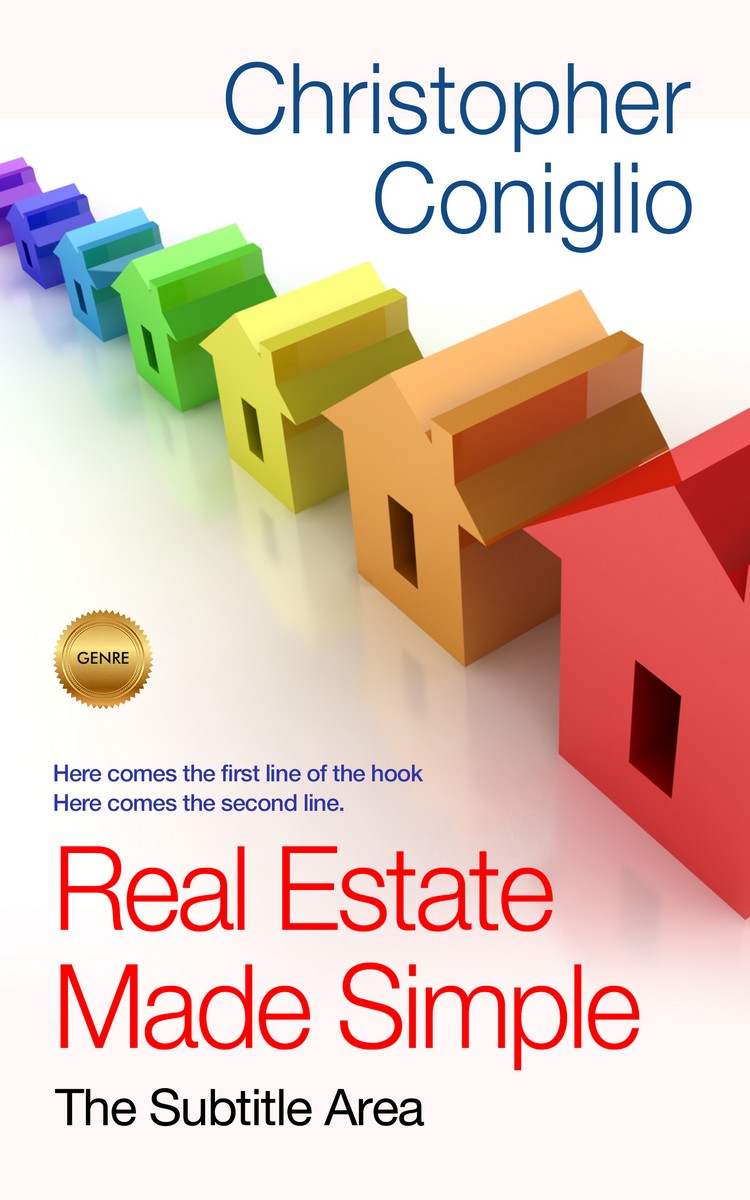 2D view of Premade Business Book Cover - Ecru White