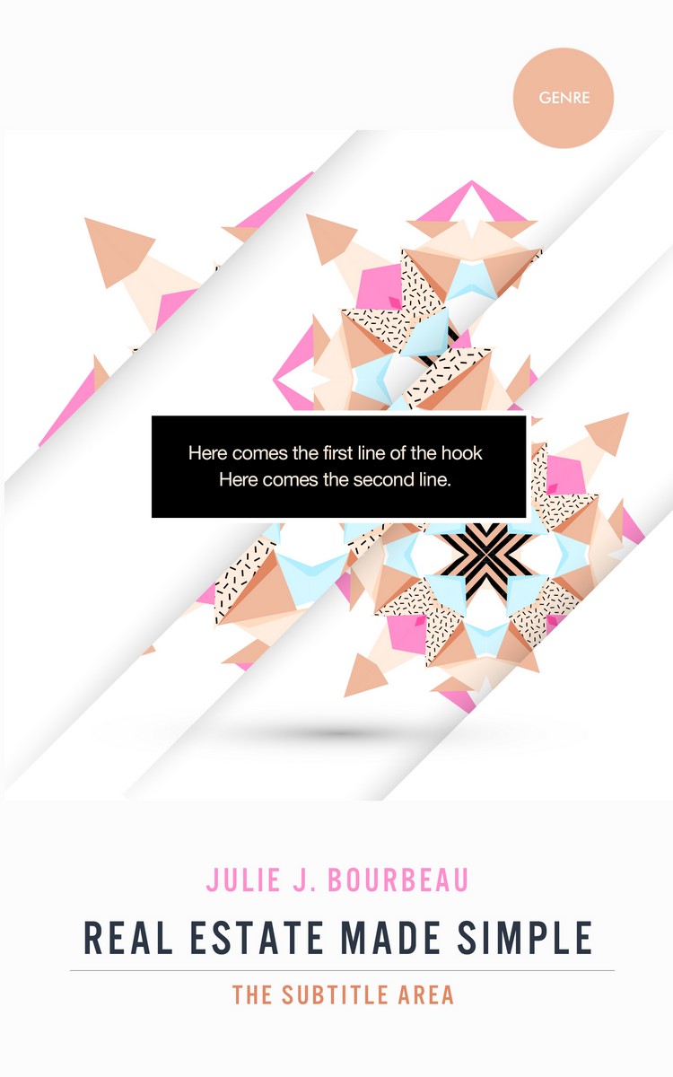 2D view of Premade Abstract Book Cover - Woodsmoke