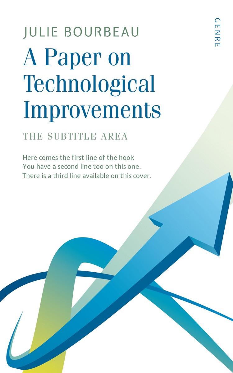 2D view of Premade Business Book Cover - Eastern Blue