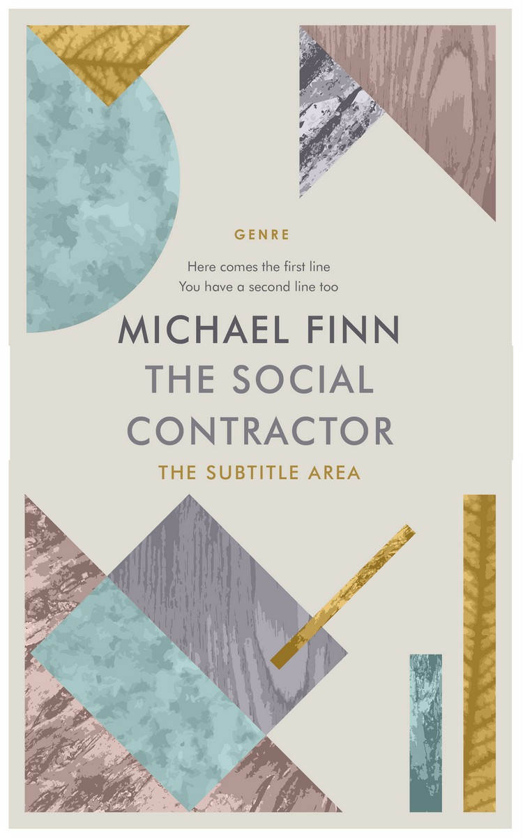 2D view of Premade Abstract Book Cover - Quill Gray