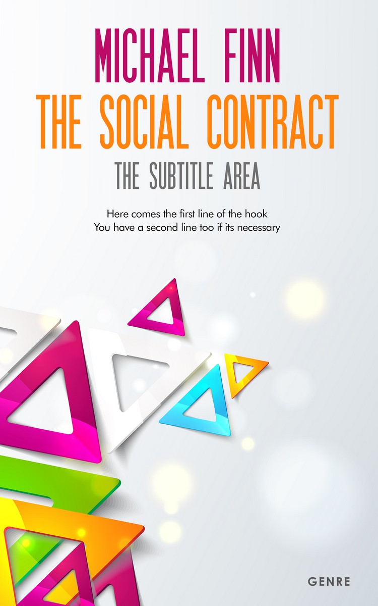 2D view of Premade Abstract Book Cover - Porcelain