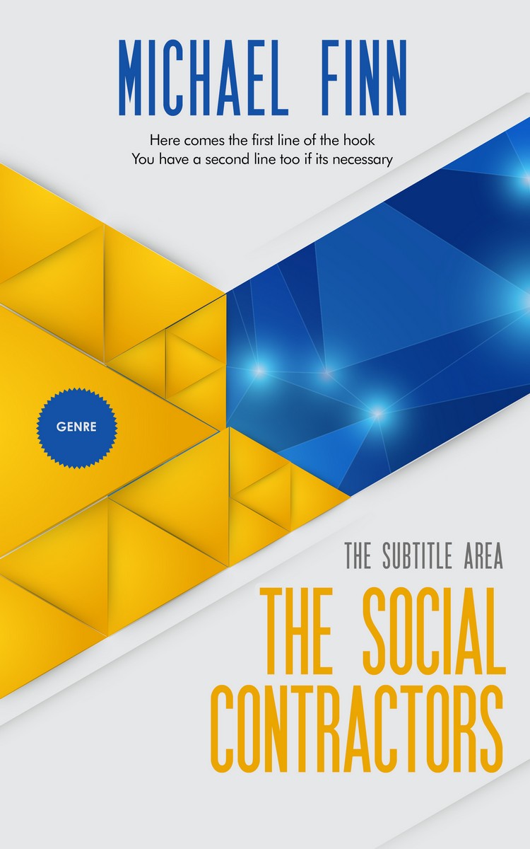 2D view of Premade Business Book Cover - Fun Blue