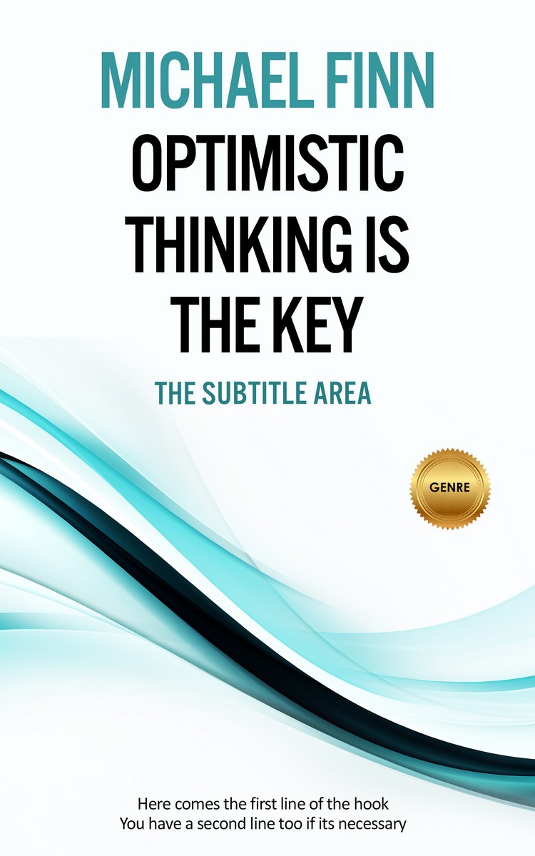 2D view of Premade Abstract Book Cover - Blue Dianne