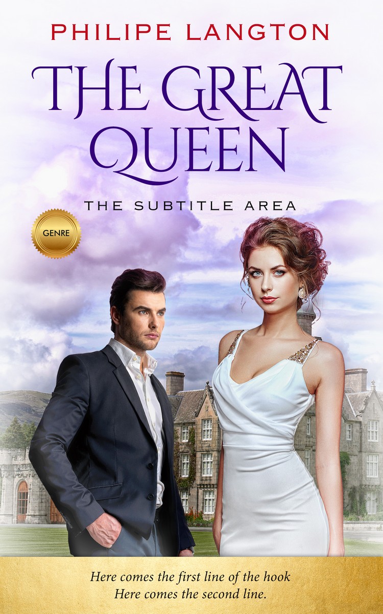 2D view of Premade Romance Book Cover - Mischka