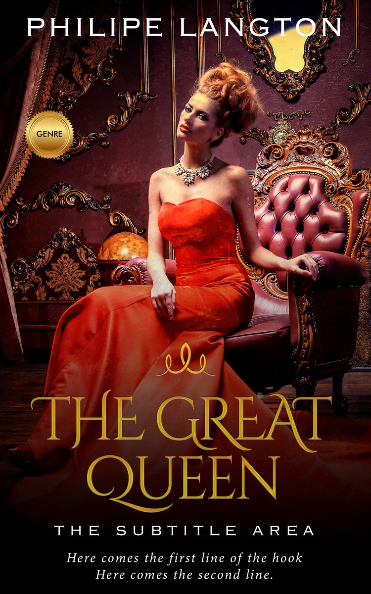 2D view of Premade Romance Book Cover - Raw Sienna