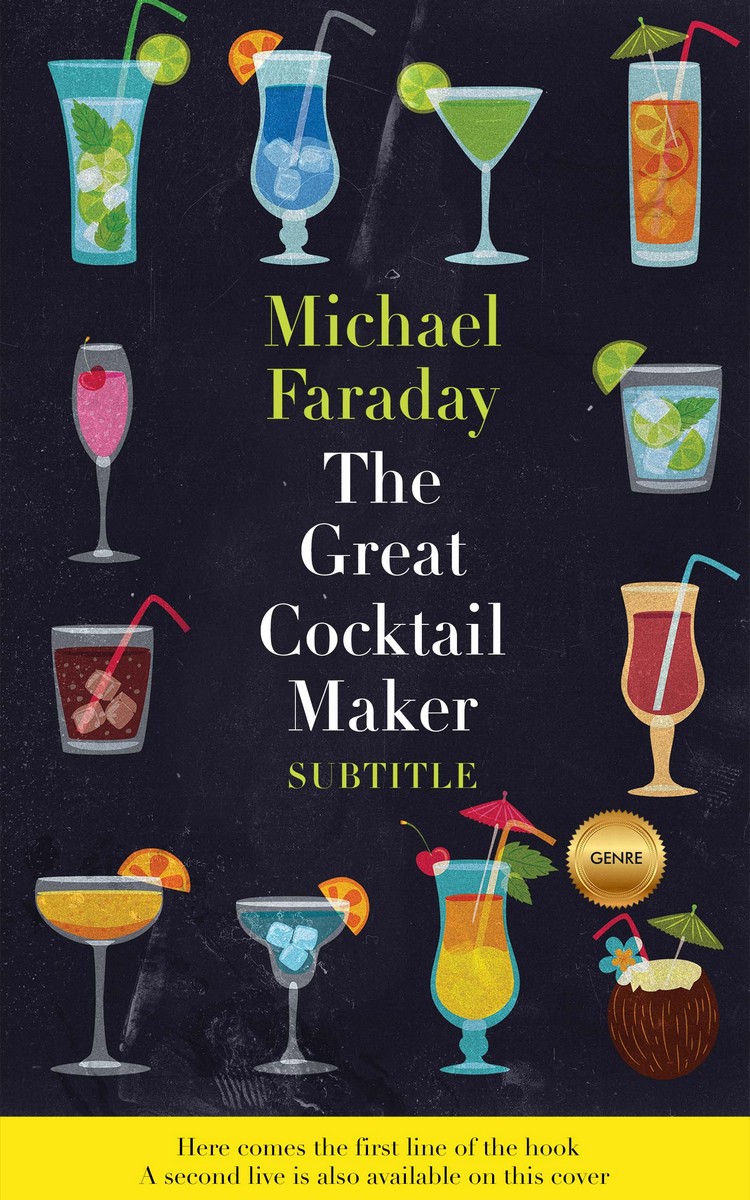 2D view of Premade Cookbooks & Food & Wine Book Cover - Steel Gray