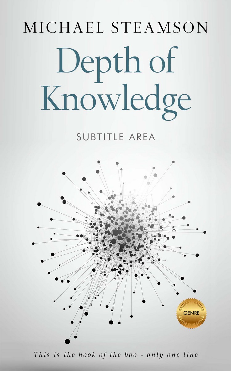 2D view of Premade Abstract Book Cover - Black Haze