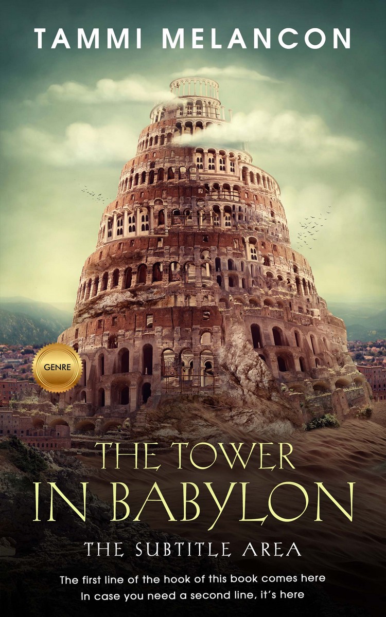 2D view of Premade Historical Book Cover - Taupe