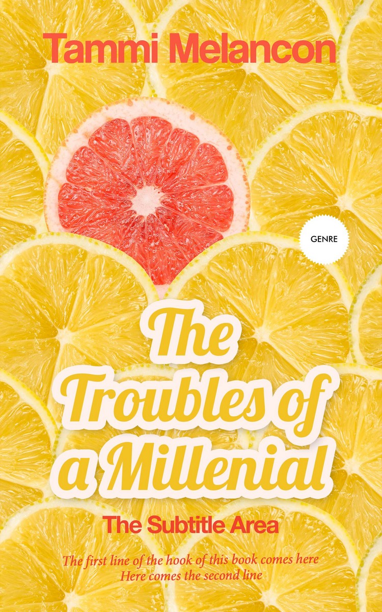 2D view of Premade Self-Improvement & Self-Help Book Cover - Saffron