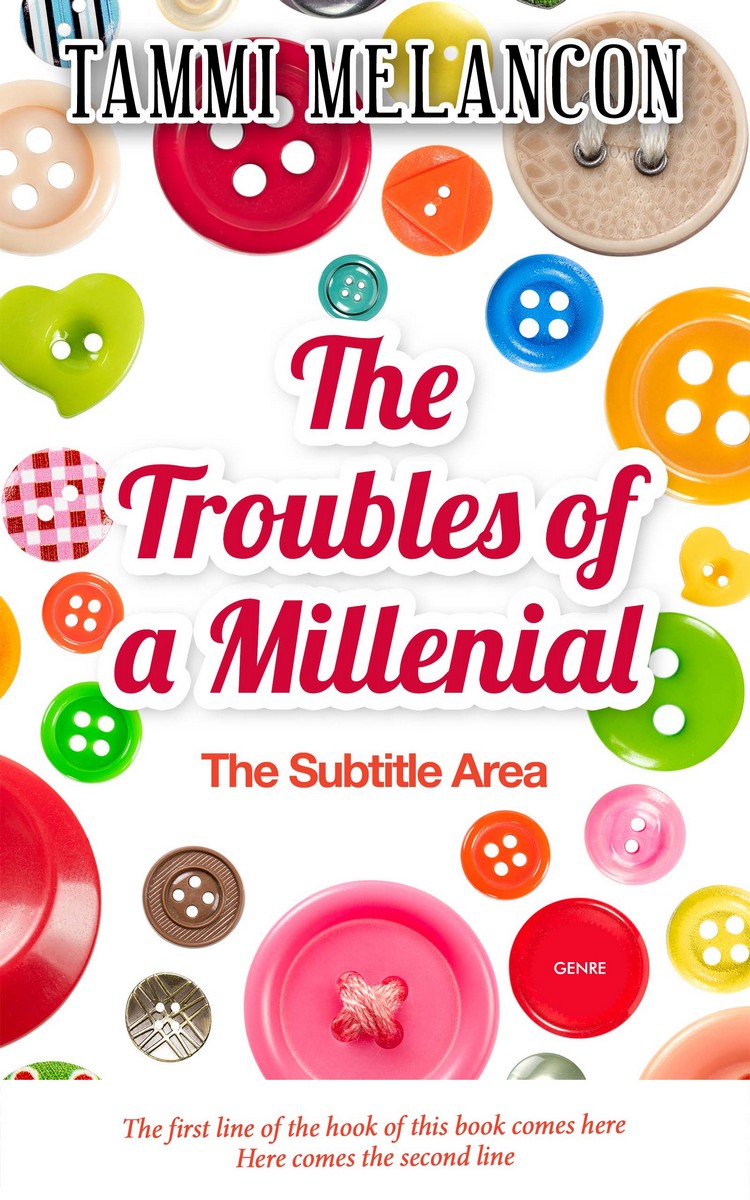 2D view of Premade Abstract Book Cover - Bone