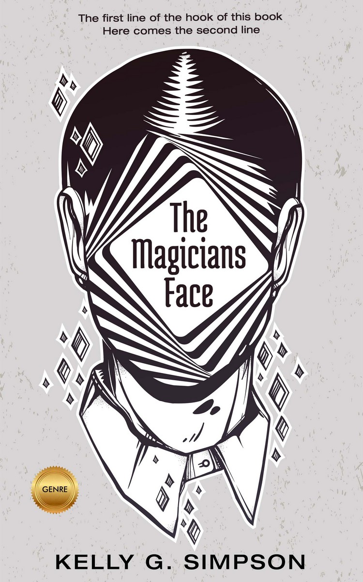 2D view of Premade Abstract Book Cover - Thunder