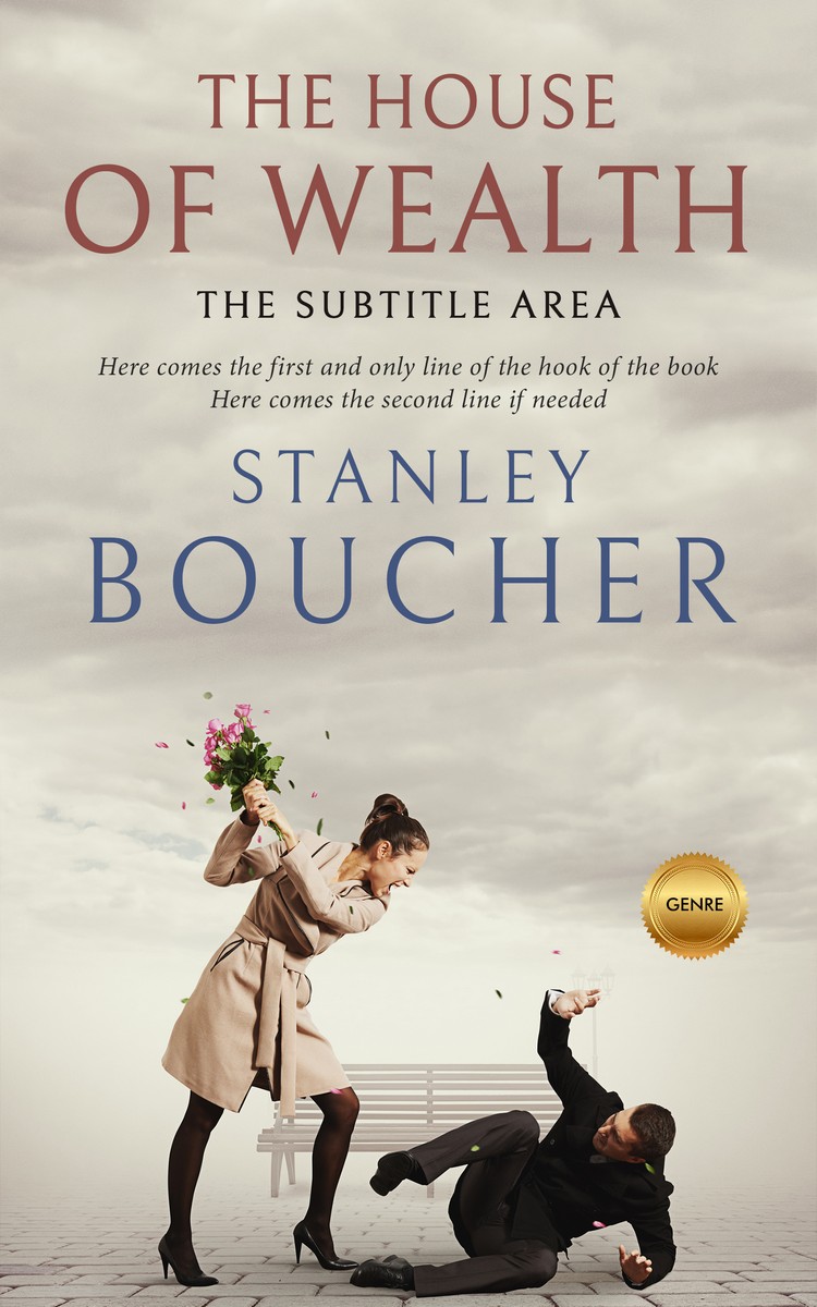 2D view of Premade Romance Book Cover - Swirl