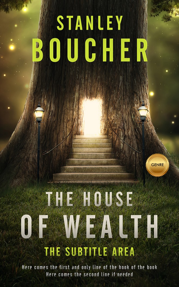 2D view of Premade Fantasy Book Cover - Oil