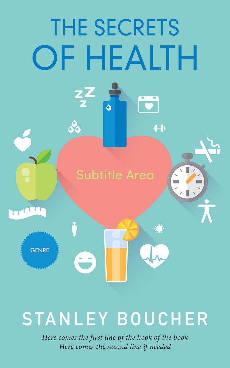 2D view of Premade Health & Mind & Body Book Cover - Half Baked