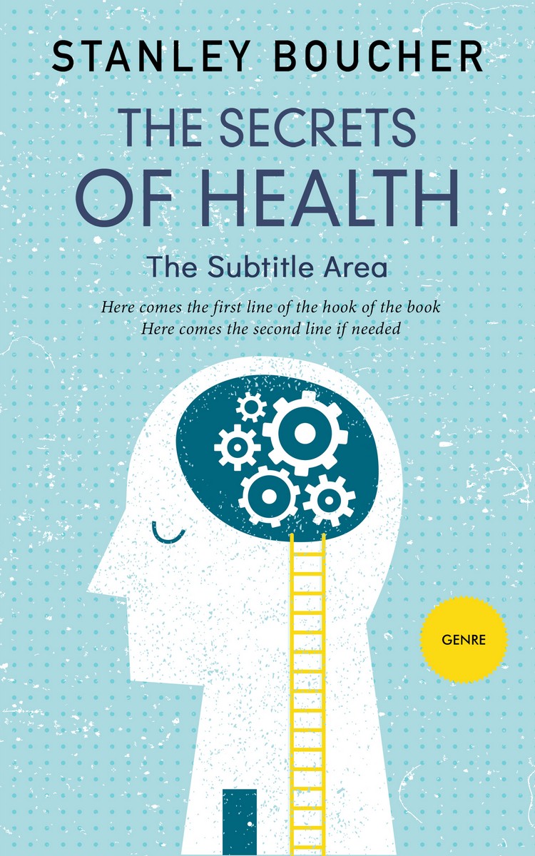 2D view of Premade Health & Mind & Body Book Cover - Powder Blue