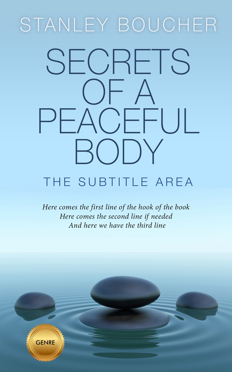 2D view of Premade Health & Mind & Body Book Cover - Blizzard Blue