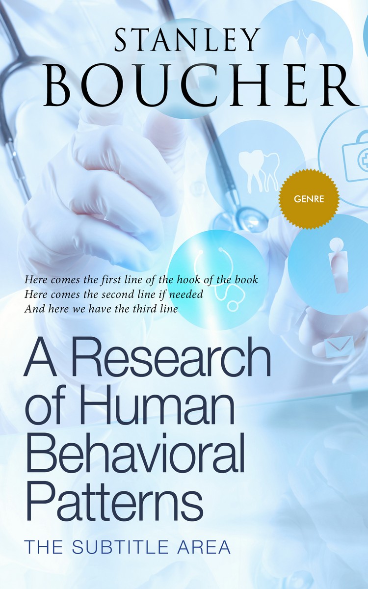 2D view of Premade Medical Book Cover - Tropical Blue