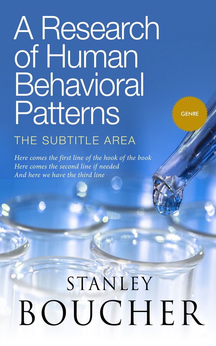 2D view of Premade Science & Nature Book Cover - Steel Blue