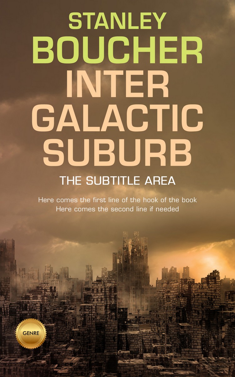 2D view of Premade Apocalyptica Book Cover - Yellow Metal