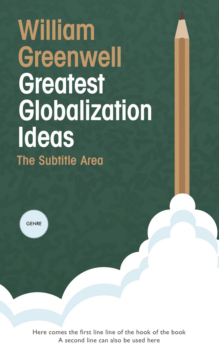 2D view of Premade Business Book Cover - Mineral Green