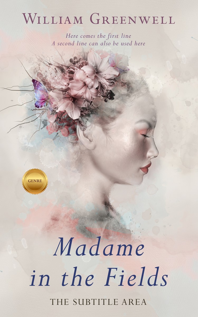 2D view of Premade Abstract Book Cover - Swirl