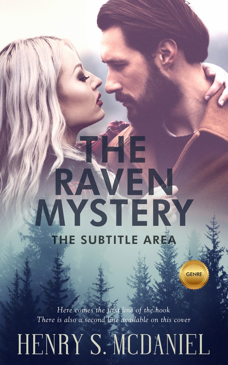 2D view of Premade Romance Book Cover - Pink Swan