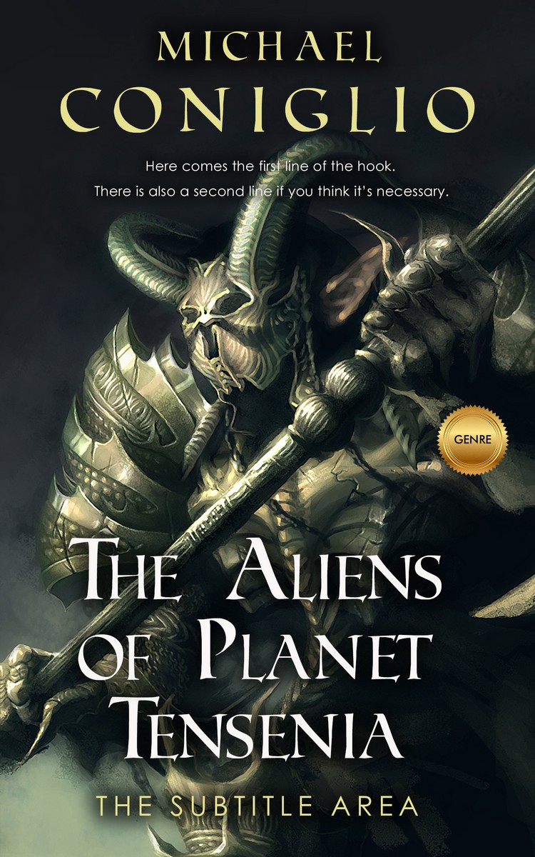 2D view of Premade Fantasy Book Cover - Shark