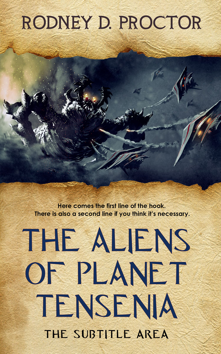 2D view of Premade Science Fiction Book Cover - Ebony Clay