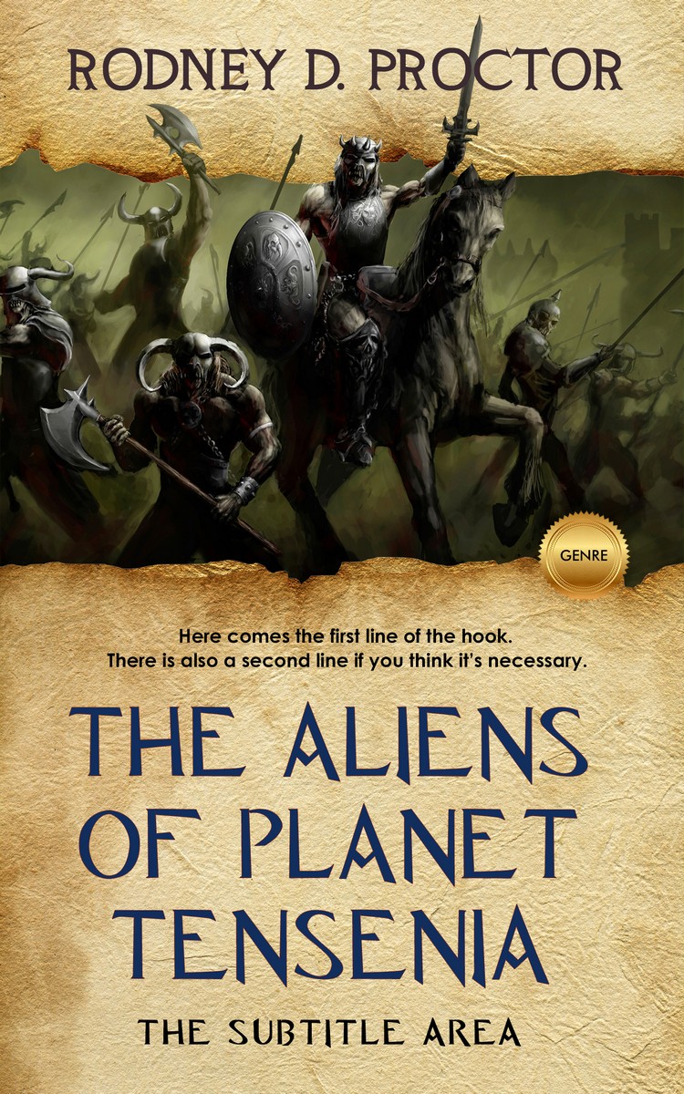 2D view of Premade Science Fiction Book Cover - Straw