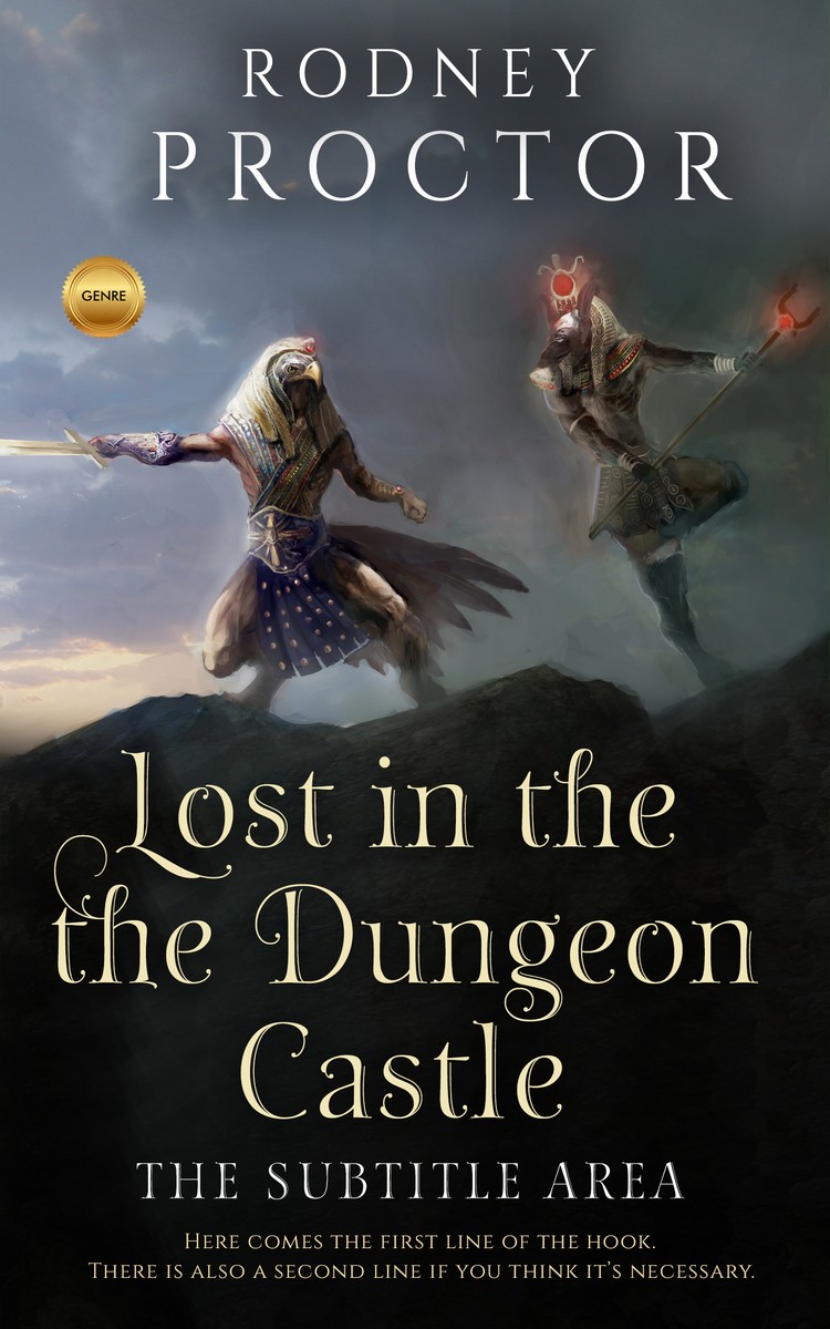 2D view of Premade Fantasy Book Cover - Shark