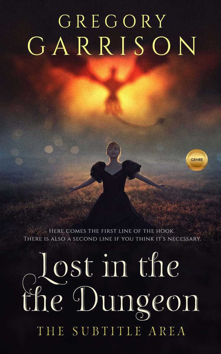 2D view of Premade Fantasy Book Cover - Thunder