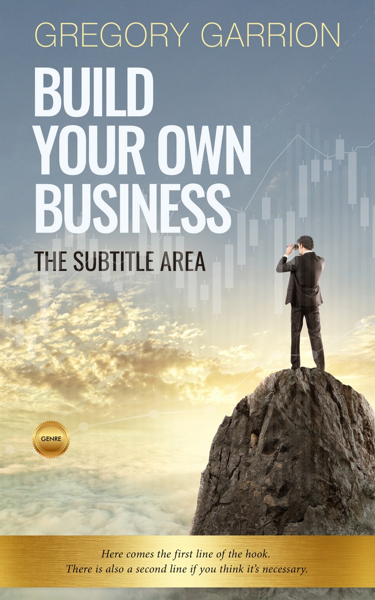 2D view of Premade Business Book Cover - Foggy Gray