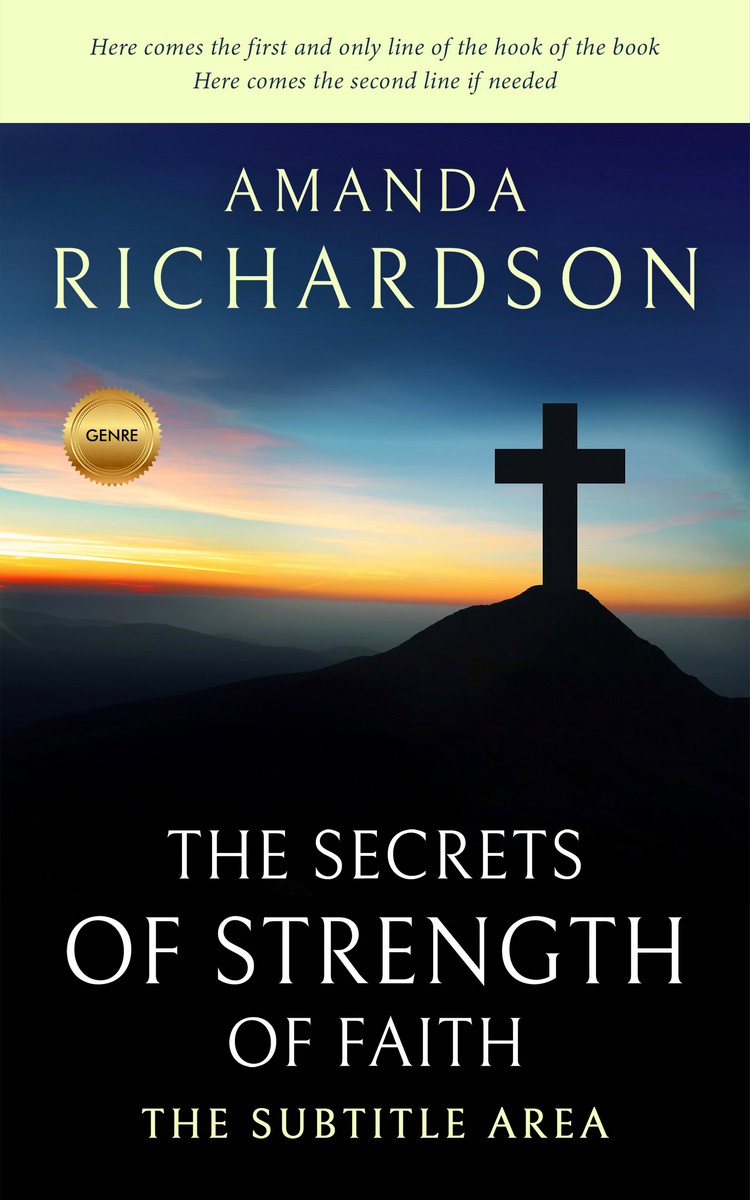 2D view of Premade Religion & Spirituality Book Cover - Ebony