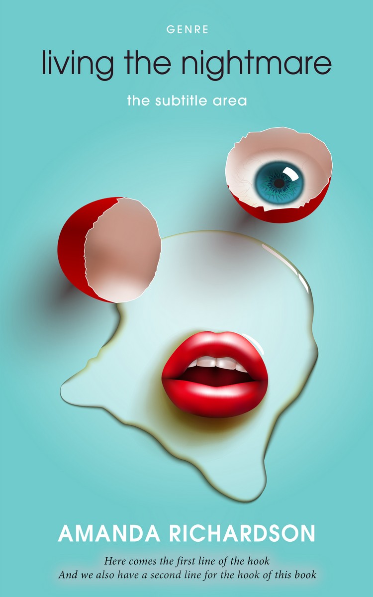 2D view of Premade Surreal Book Cover - Half Baked