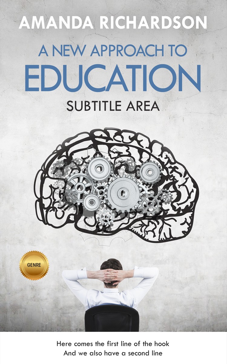 2D view of Premade Business Book Cover - Quill Gray