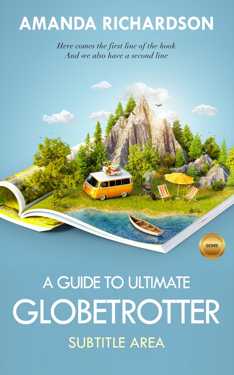 2D view of Premade Travel Book Cover - Glacier