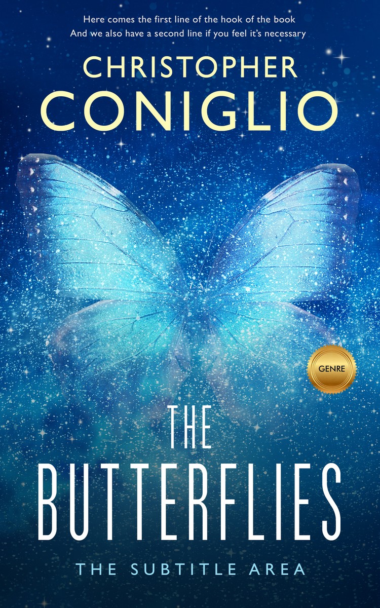 2D view of Premade Self-Improvement & Self-Help Book Cover - Black